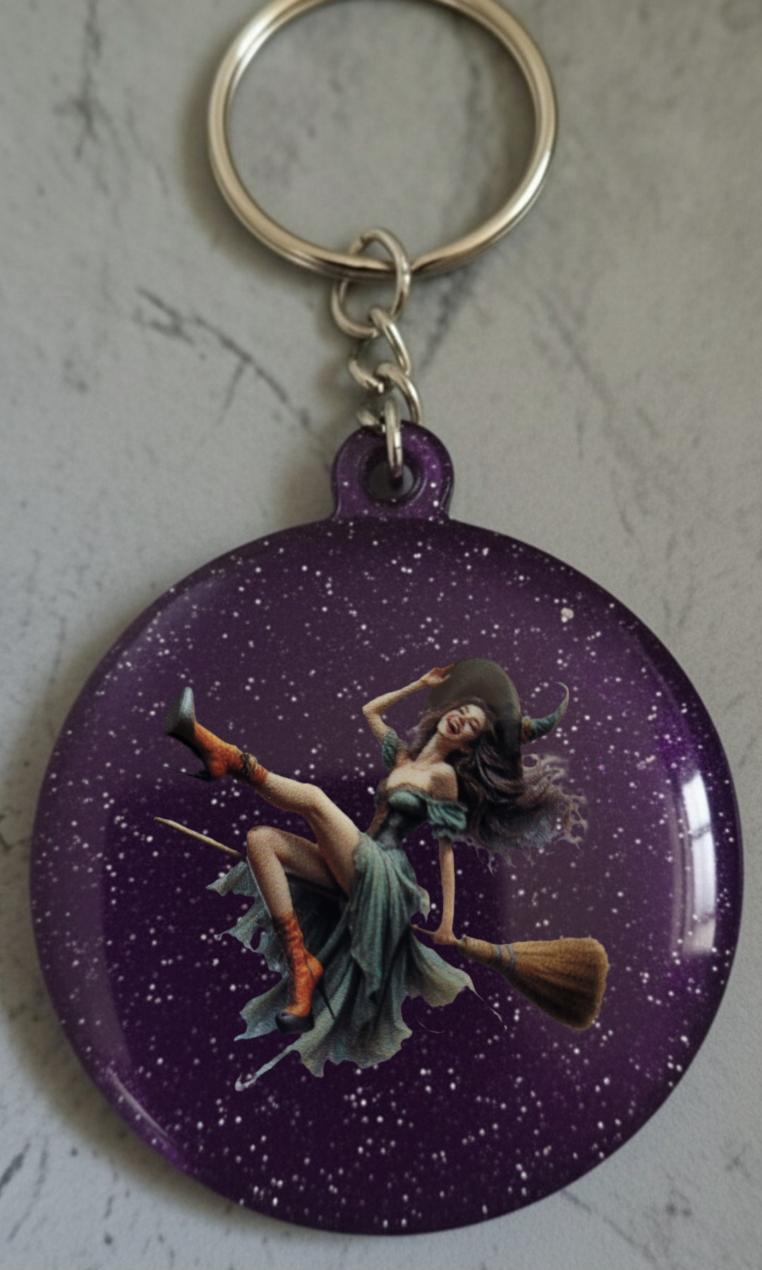 🔮 Porte-clés Sorcière – Accessoire magique et personnalisable