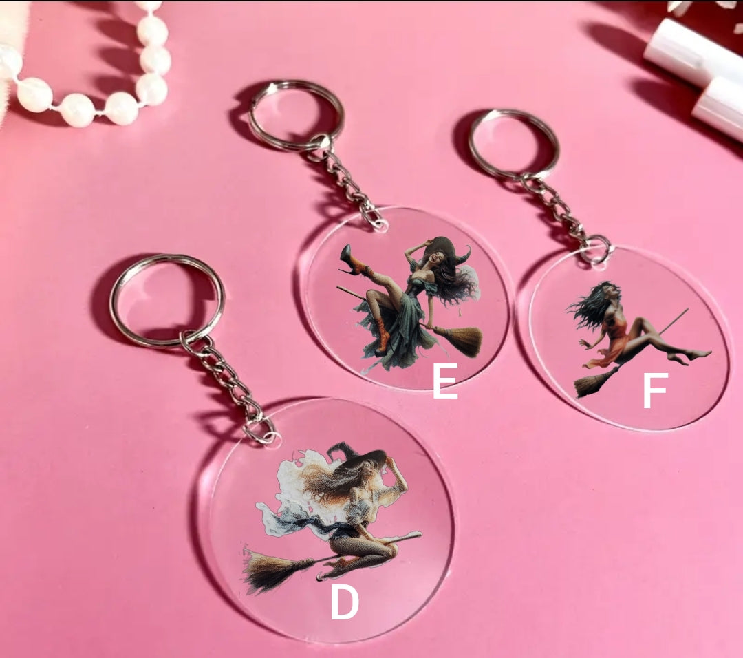 🔮 Porte-clés Sorcière – Accessoire magique et personnalisable