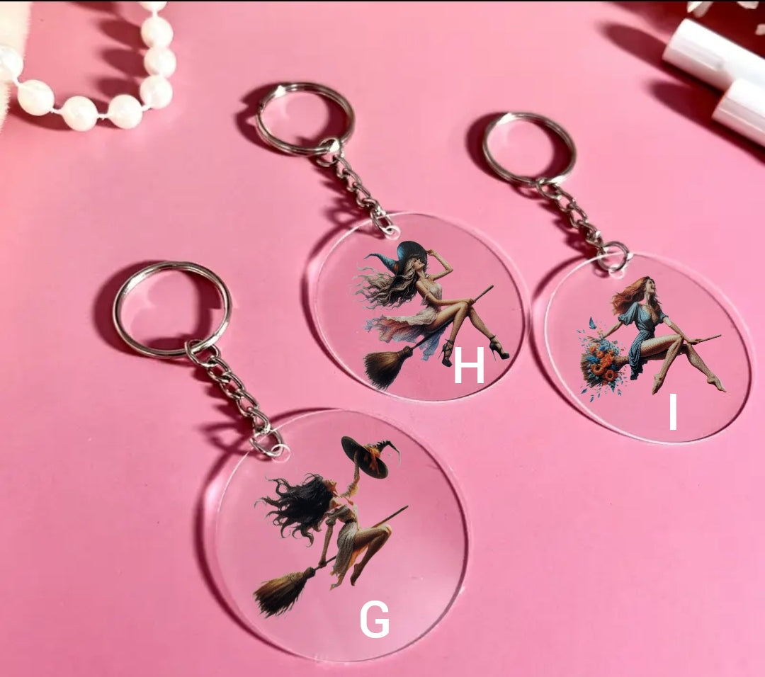 🔮 Porte-clés Sorcière – Accessoire magique et personnalisable