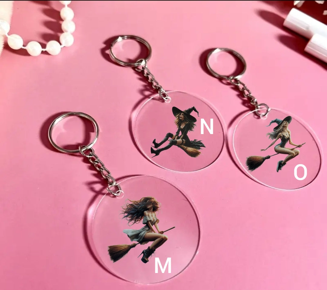 🔮 Porte-clés Sorcière – Accessoire magique et personnalisable
