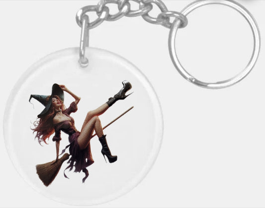 🔮 Porte-clés Sorcière – Accessoire magique et personnalisable