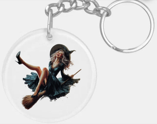 🔮 Porte-clés Sorcière – Accessoire magique et personnalisable