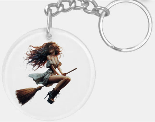 🔮 Porte-clés Sorcière – Accessoire magique et personnalisable