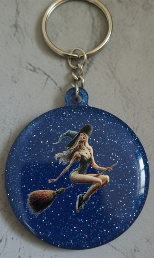 🔮 Porte-clés Sorcière – Accessoire magique et personnalisable