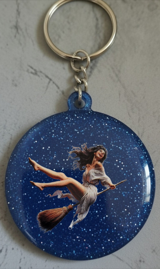 🔮 Porte-clés Sorcière – Accessoire magique et personnalisable