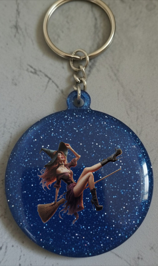 🔮 Porte-clés Sorcière – Accessoire magique et personnalisable