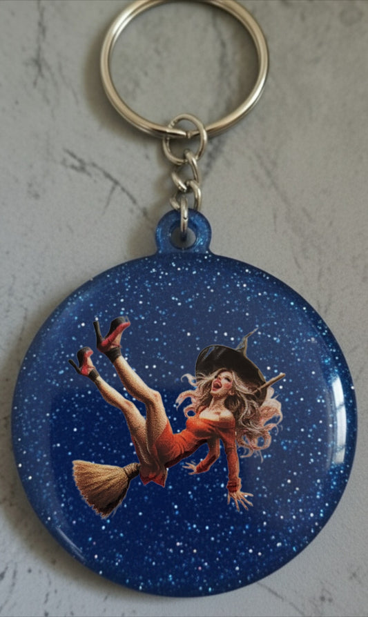 🔮 Porte-clés Sorcière – Accessoire magique et personnalisable