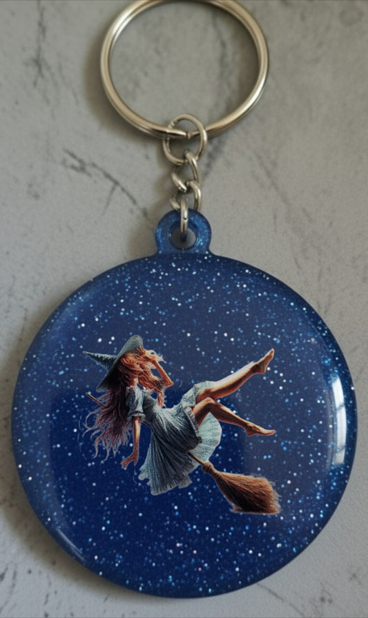 🔮 Porte-clés Sorcière – Accessoire magique et personnalisable