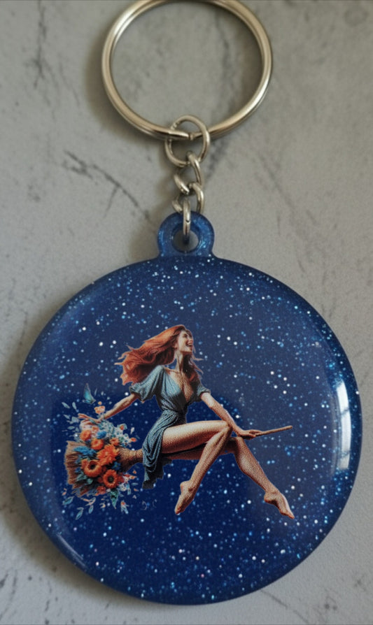 🔮 Porte-clés Sorcière – Accessoire magique et personnalisable