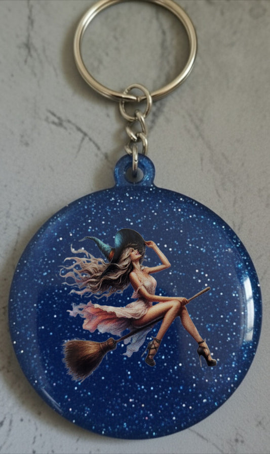 🔮 Porte-clés Sorcière – Accessoire magique et personnalisable