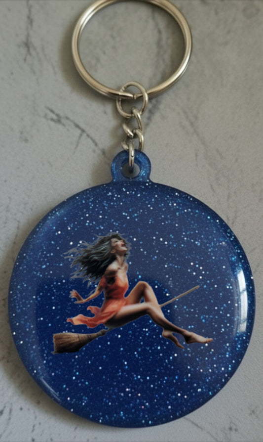 🔮 Porte-clés Sorcière – Accessoire magique et personnalisable