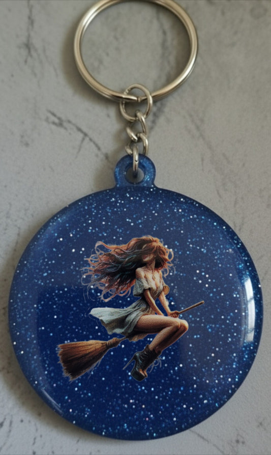 🔮 Porte-clés Sorcière – Accessoire magique et personnalisable