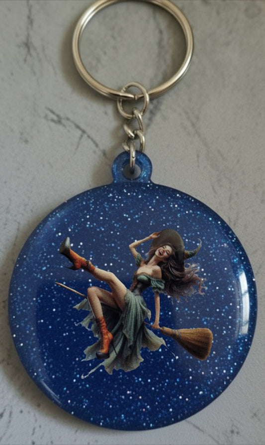 🔮 Porte-clés Sorcière – Accessoire magique et personnalisable