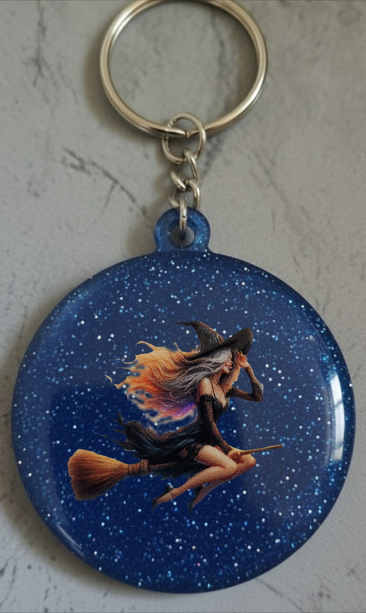 🔮 Porte-clés Sorcière – Accessoire magique et personnalisable