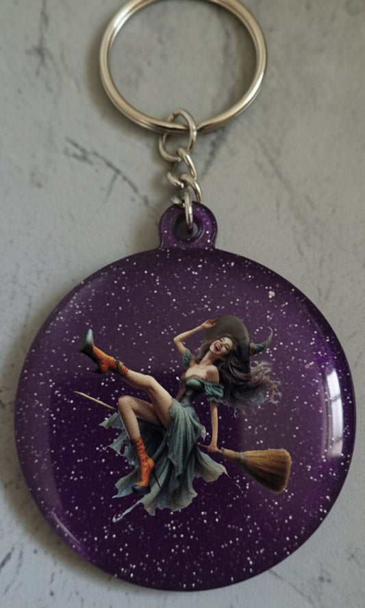 🔮 Porte-clés Sorcière – Accessoire magique et personnalisable