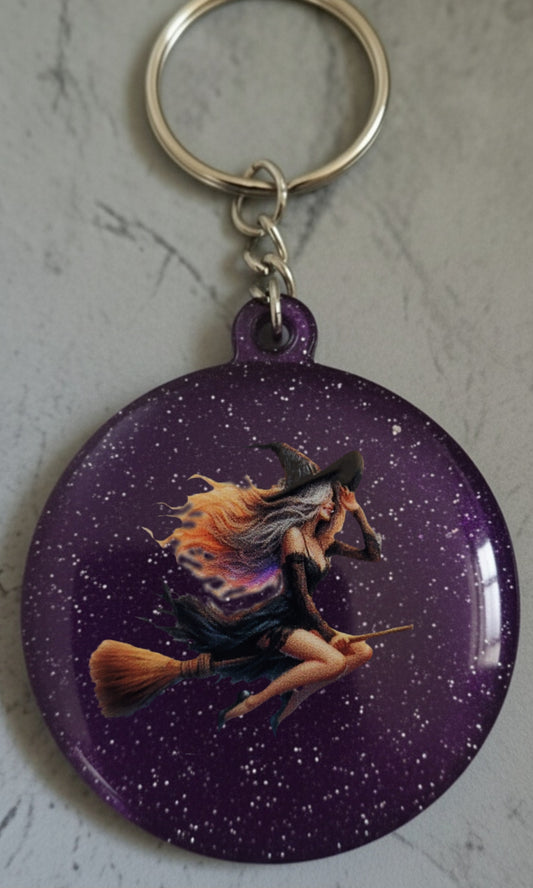 🔮 Porte-clés Sorcière – Accessoire magique et personnalisable