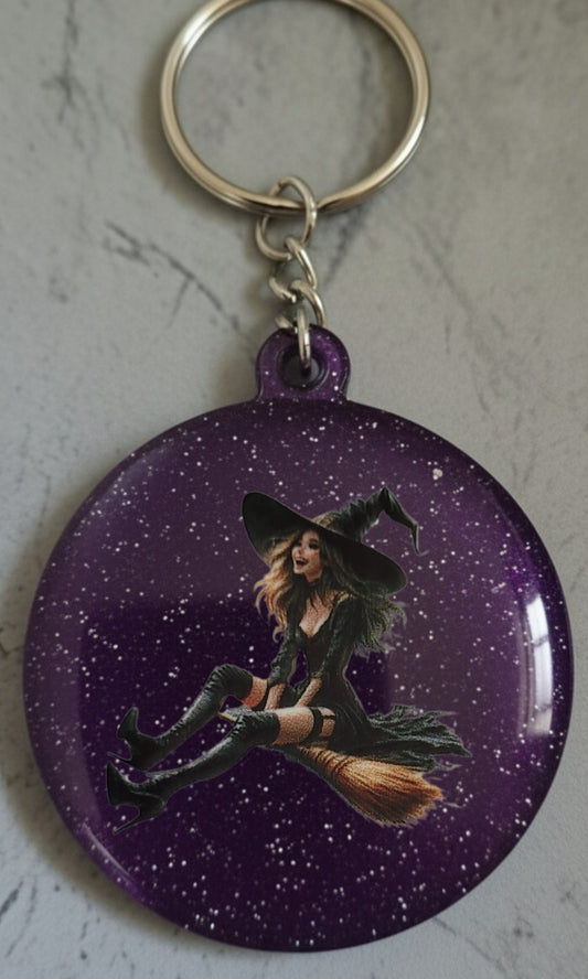 🔮 Porte-clés Sorcière – Accessoire magique et personnalisable