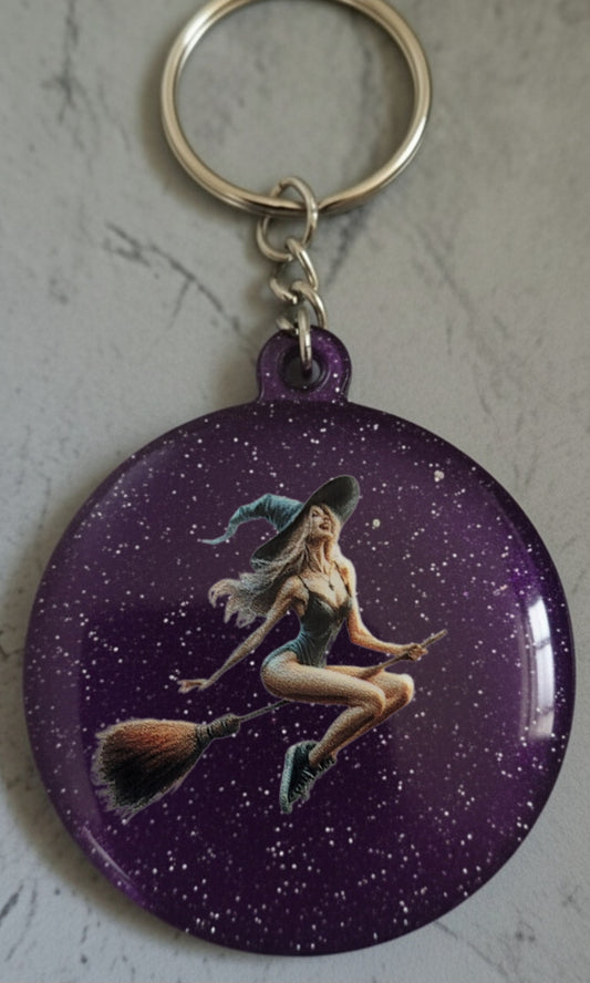 🔮 Porte-clés Sorcière – Accessoire magique et personnalisable
