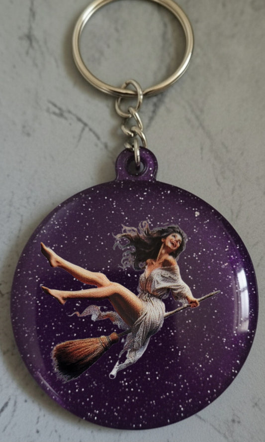 🔮 Porte-clés Sorcière – Accessoire magique et personnalisable