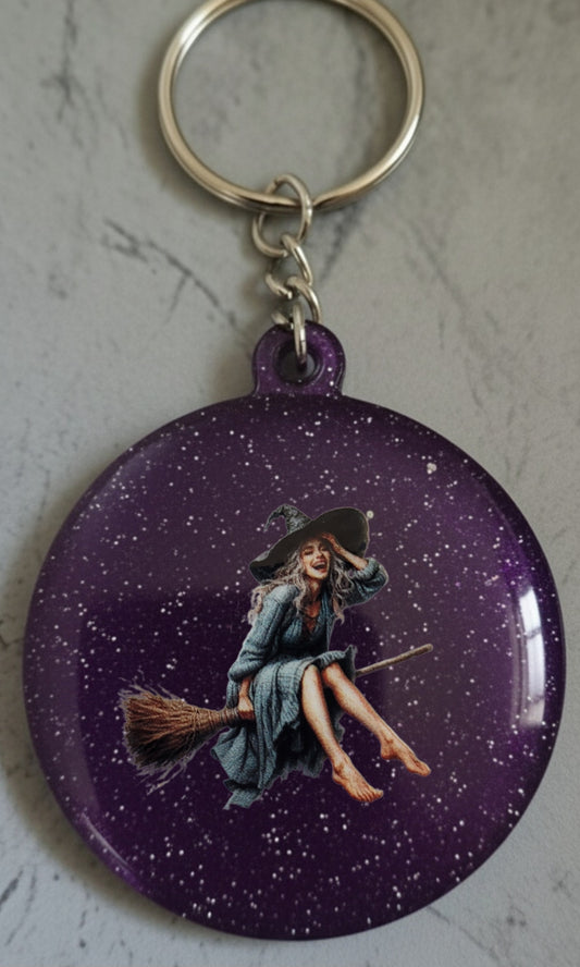 🔮 Porte-clés Sorcière – Accessoire magique et personnalisable