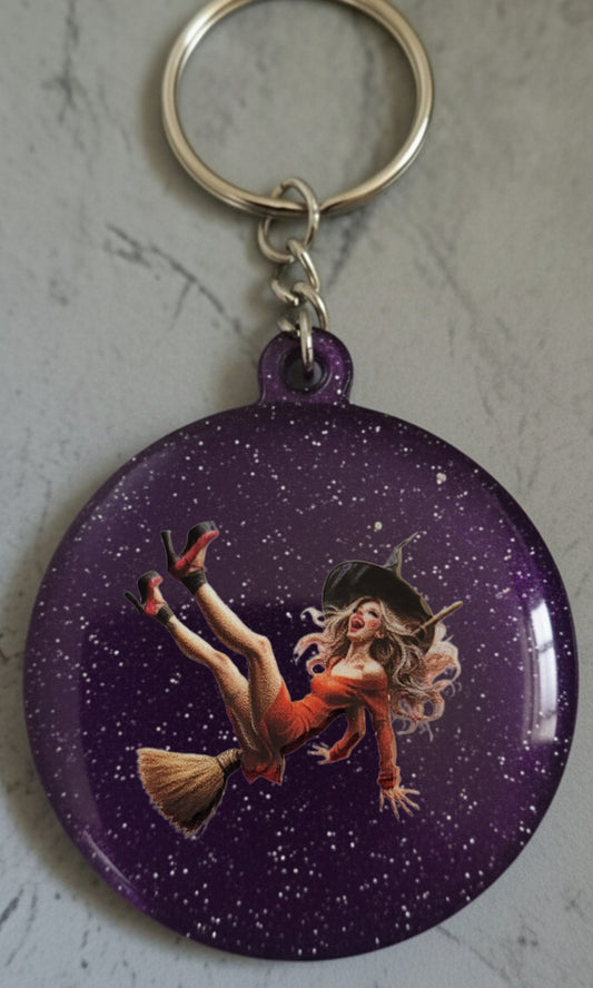 🔮 Porte-clés Sorcière – Accessoire magique et personnalisable