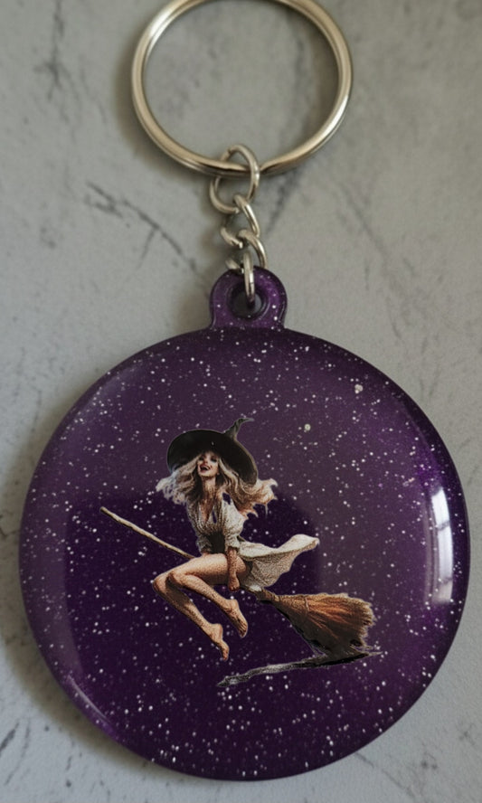 🔮 Porte-clés Sorcière – Accessoire magique et personnalisable