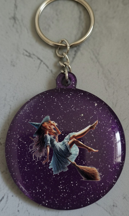 🔮 Porte-clés Sorcière – Accessoire magique et personnalisable