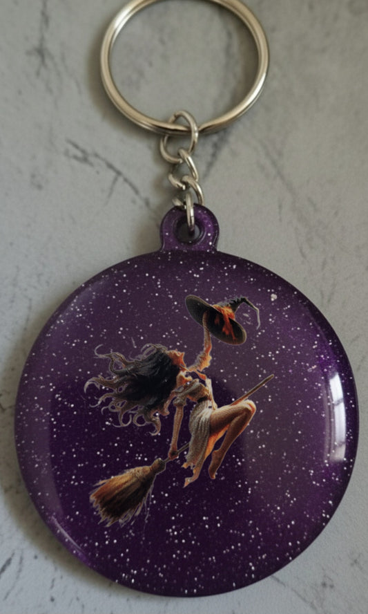 🔮 Porte-clés Sorcière – Accessoire magique et personnalisable