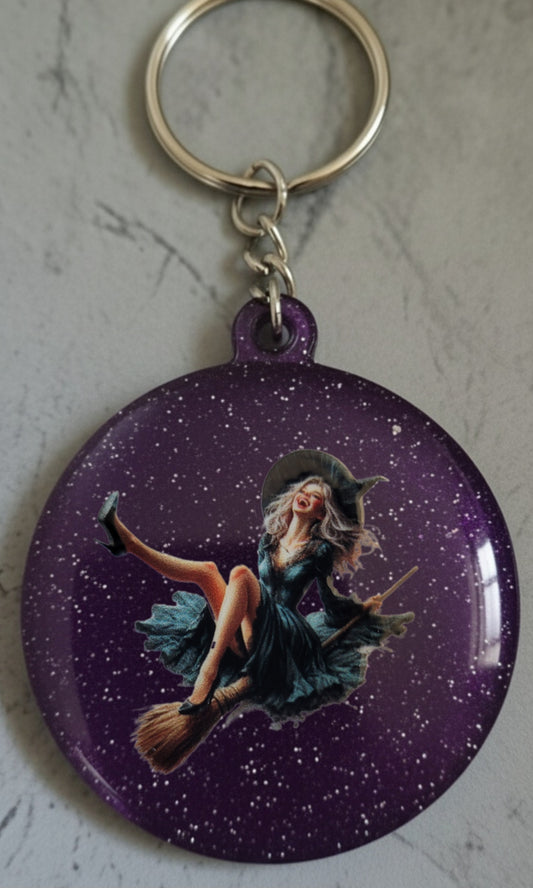 🔮 Porte-clés Sorcière – Accessoire magique et personnalisable