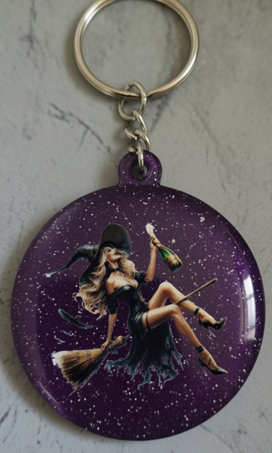🔮 Porte-clés Sorcière – Accessoire magique et personnalisable