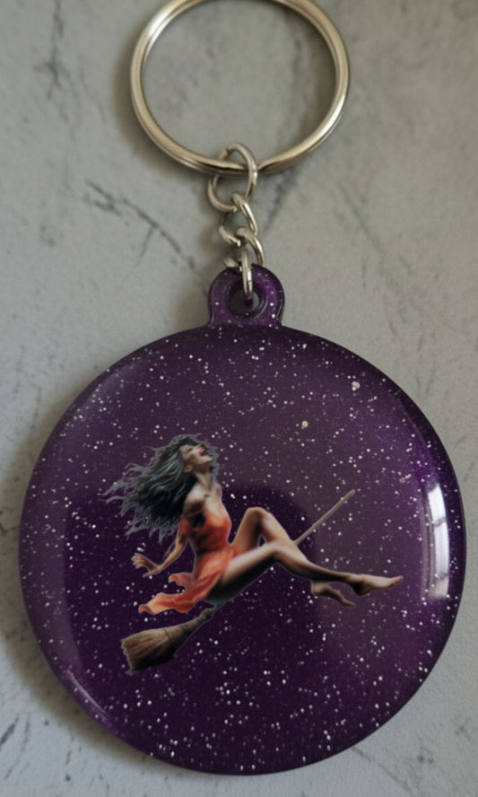 🔮 Porte-clés Sorcière – Accessoire magique et personnalisable