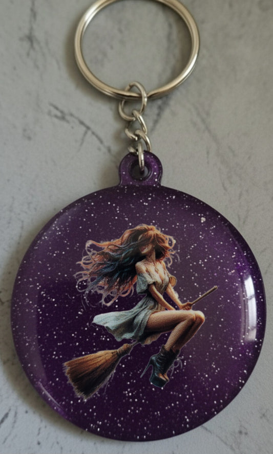 🔮 Porte-clés Sorcière – Accessoire magique et personnalisable