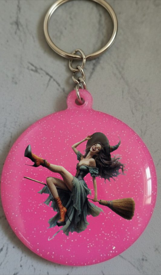 🔮 Porte-clés Sorcière – Accessoire magique et personnalisable