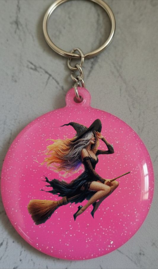 🔮 Porte-clés Sorcière – Accessoire magique et personnalisable