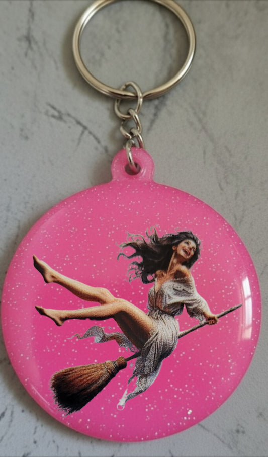 🔮 Porte-clés Sorcière – Accessoire magique et personnalisable