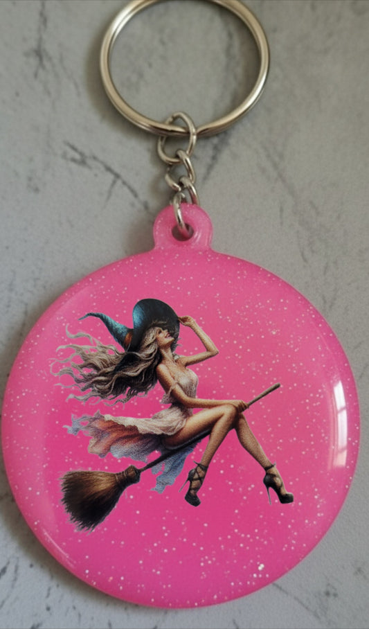 🔮 Porte-clés Sorcière – Accessoire magique et personnalisable