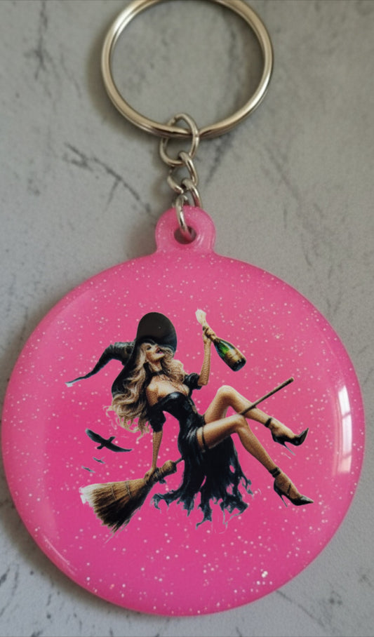 🔮 Porte-clés Sorcière – Accessoire magique et personnalisable