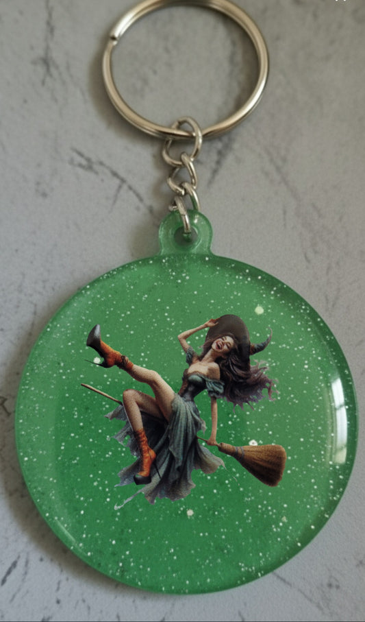 🔮 Porte-clés Sorcière – Accessoire magique et personnalisable