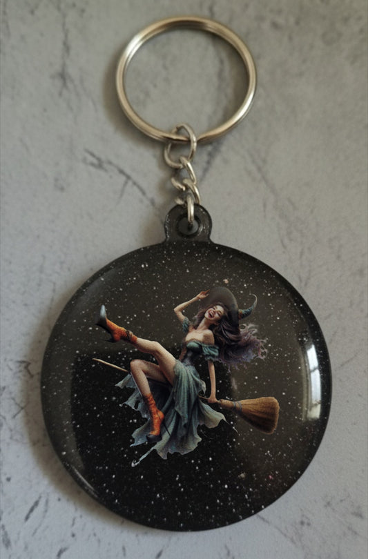 🔮 Porte-clés Sorcière – Accessoire magique et personnalisable