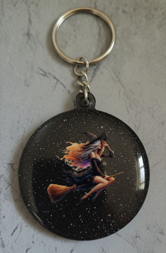 🔮 Porte-clés Sorcière – Accessoire magique et personnalisable