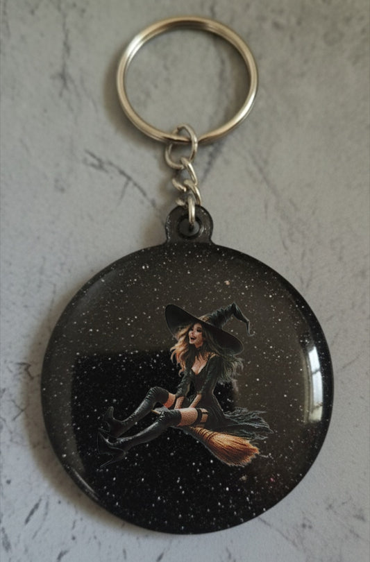 🔮 Porte-clés Sorcière – Accessoire magique et personnalisable