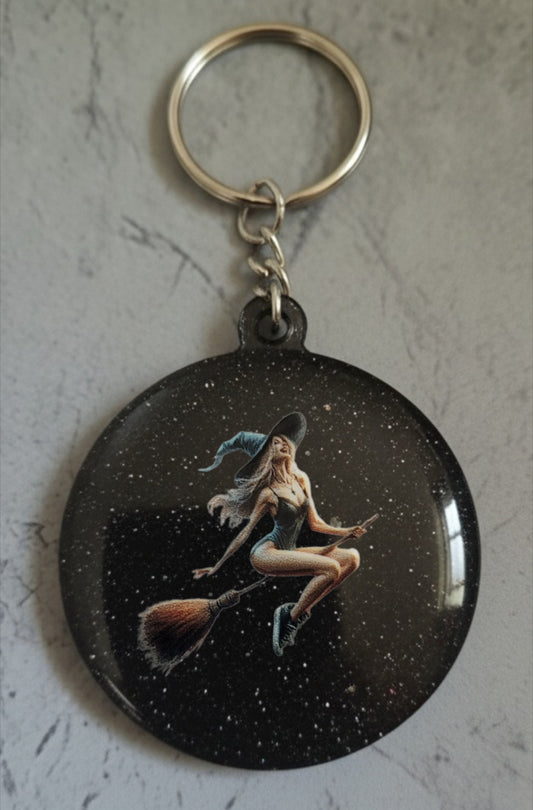 🔮 Porte-clés Sorcière – Accessoire magique et personnalisable