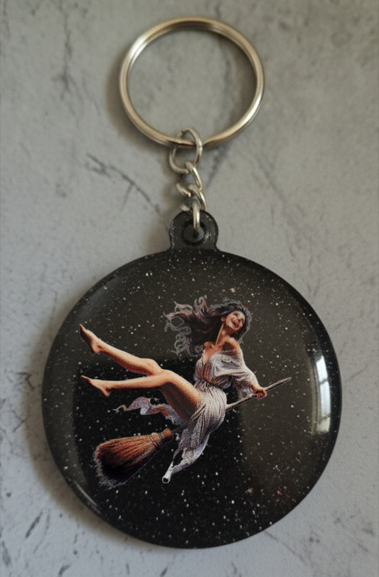 🔮 Porte-clés Sorcière – Accessoire magique et personnalisable