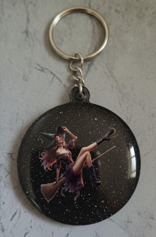 🔮 Porte-clés Sorcière – Accessoire magique et personnalisable
