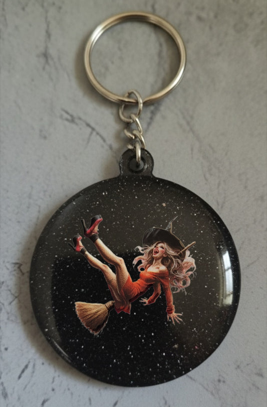 🔮 Porte-clés Sorcière – Accessoire magique et personnalisable