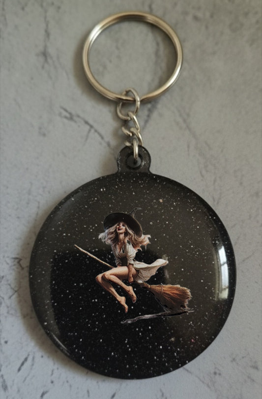 🔮 Porte-clés Sorcière – Accessoire magique et personnalisable