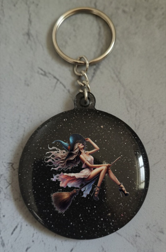 🔮 Porte-clés Sorcière – Accessoire magique et personnalisable