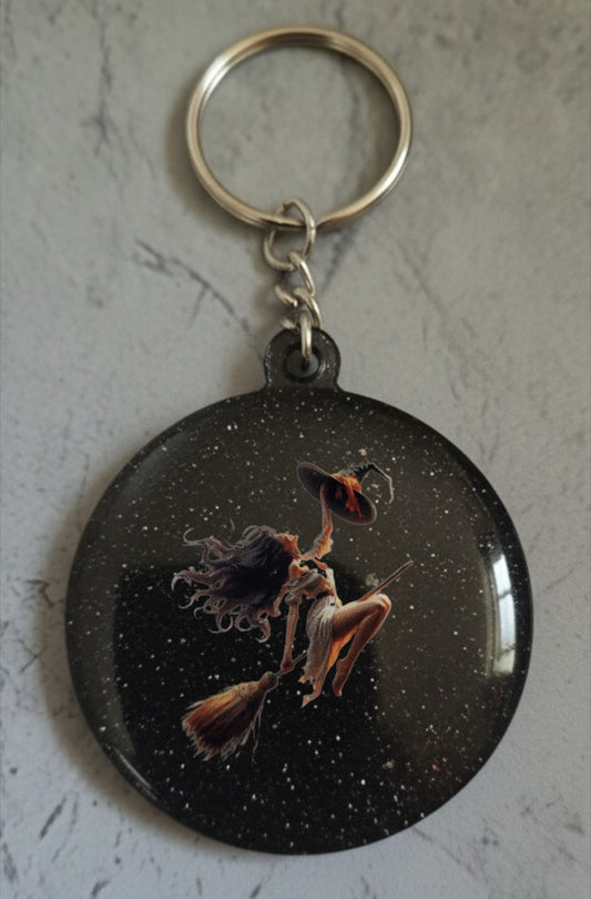 🔮 Porte-clés Sorcière – Accessoire magique et personnalisable