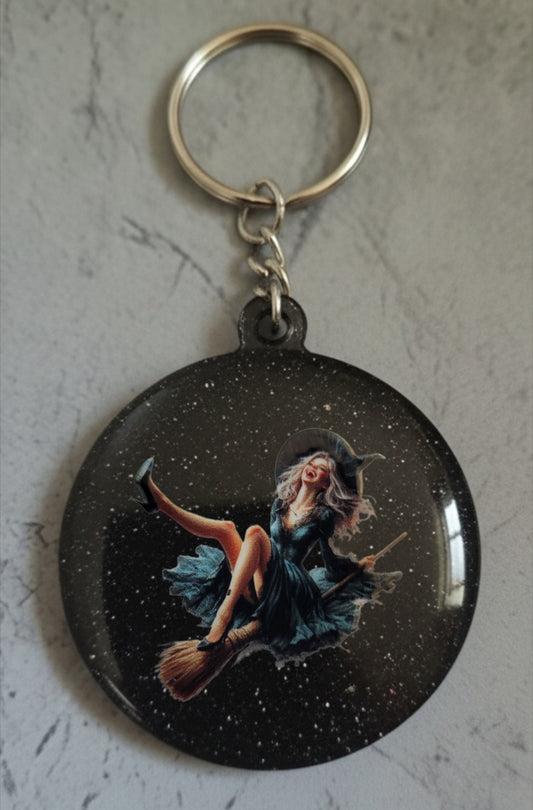 🔮 Porte-clés Sorcière – Accessoire magique et personnalisable