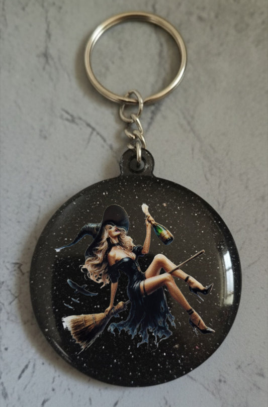 🔮 Porte-clés Sorcière – Accessoire magique et personnalisable